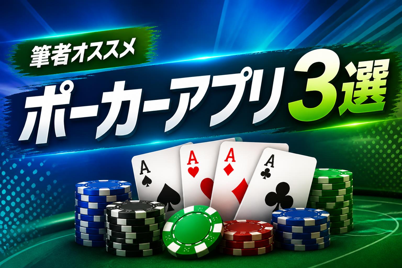 筆者オススメ!ポーカーアプリのオススメ3選